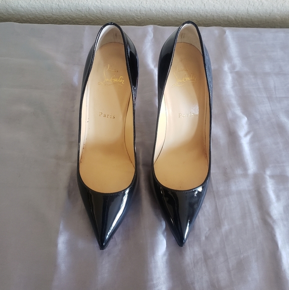 Christian Louboutin Pigalle Follies Black Patent Leather 100MM - Picture 12 of 16